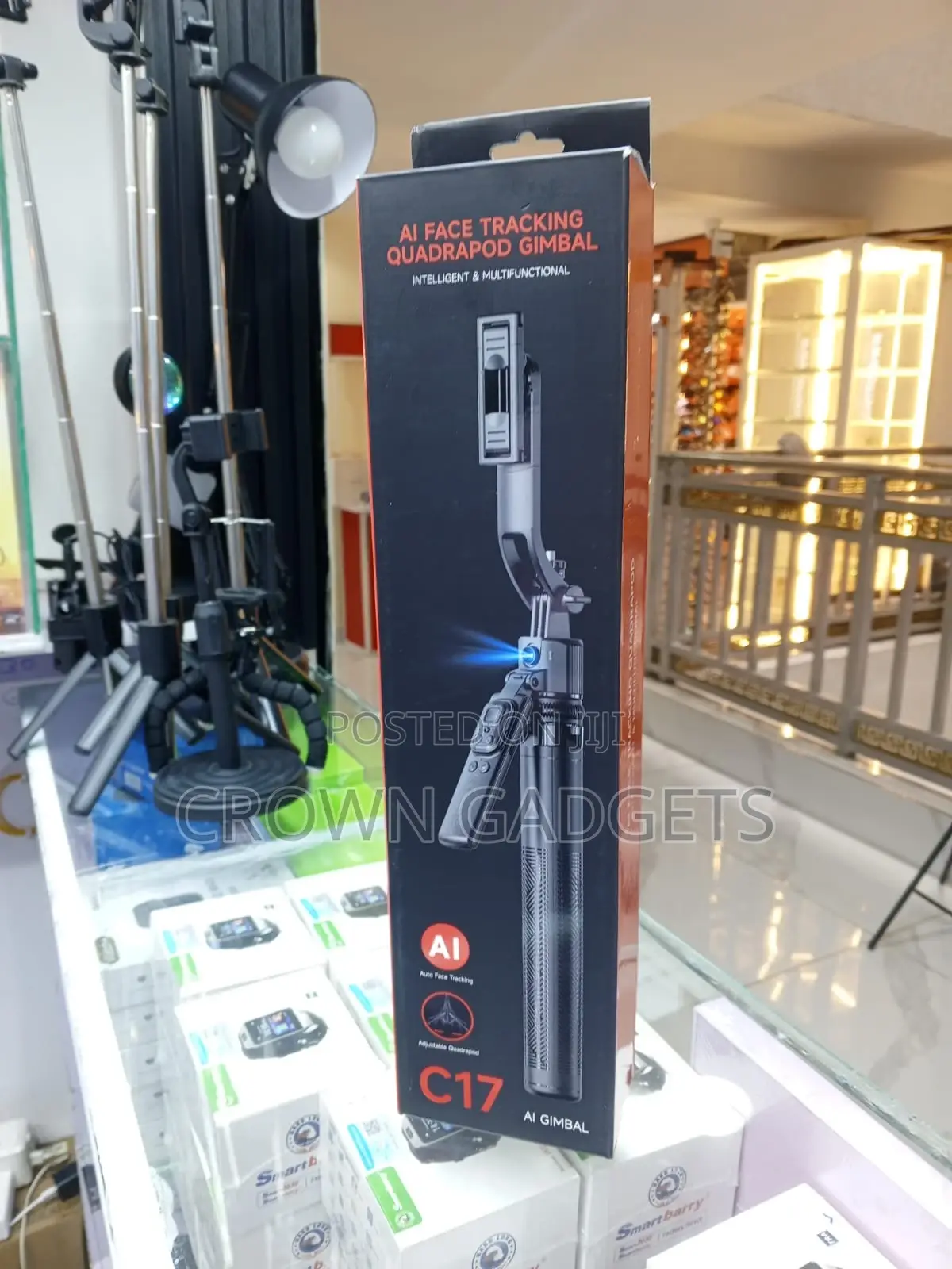 C17 Ai Face Tracking Gimbal 360° Selfie Stick Tripod