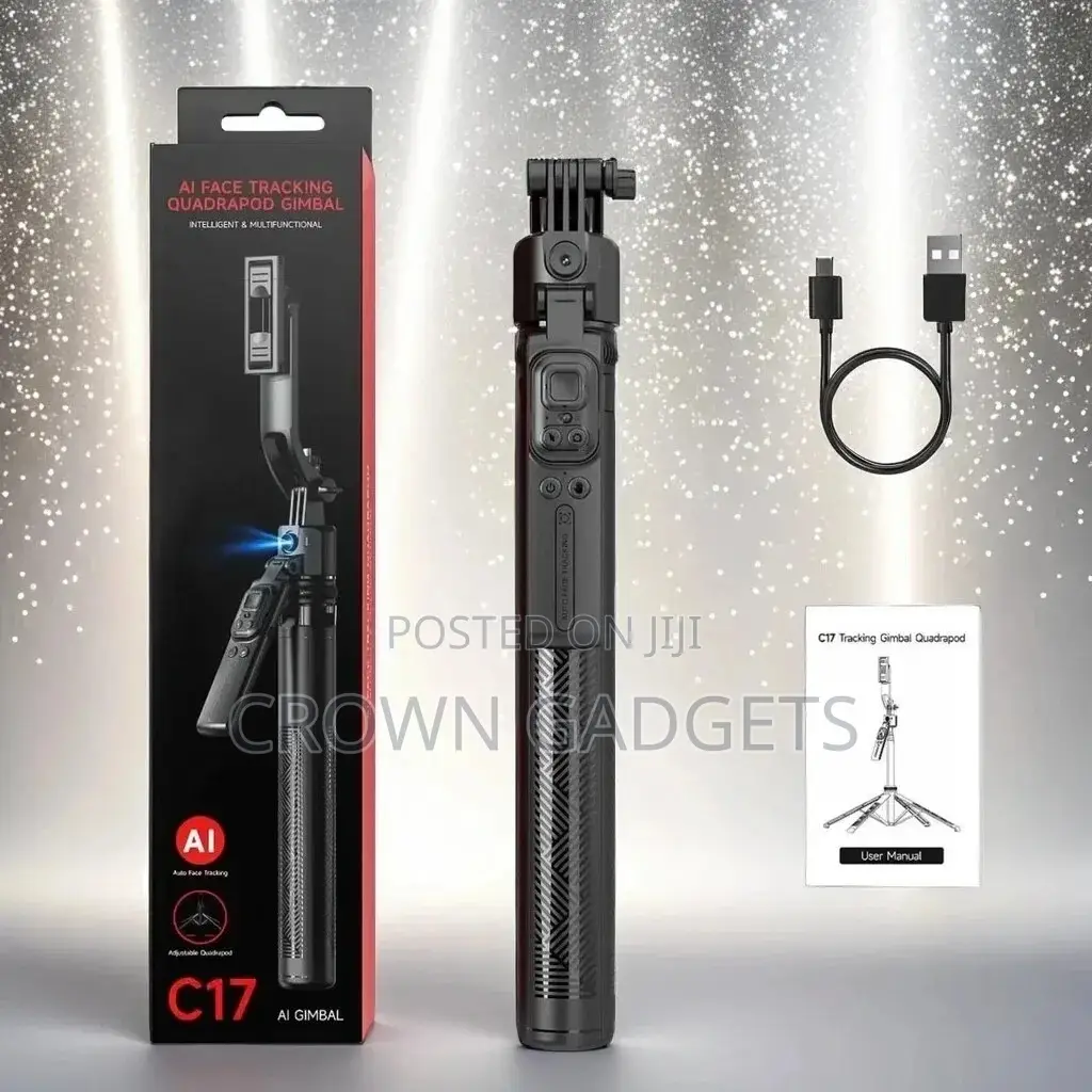 C17 Quadra Pod Auto Tracking Phone Stand Vlog Tripod
