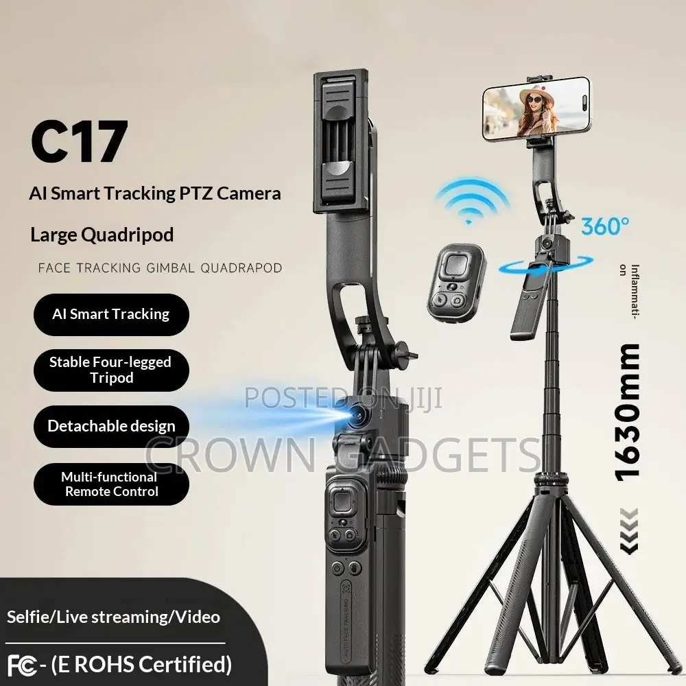 C17 360° Auto Tracking Gimbal Bluetooth Remote Stand