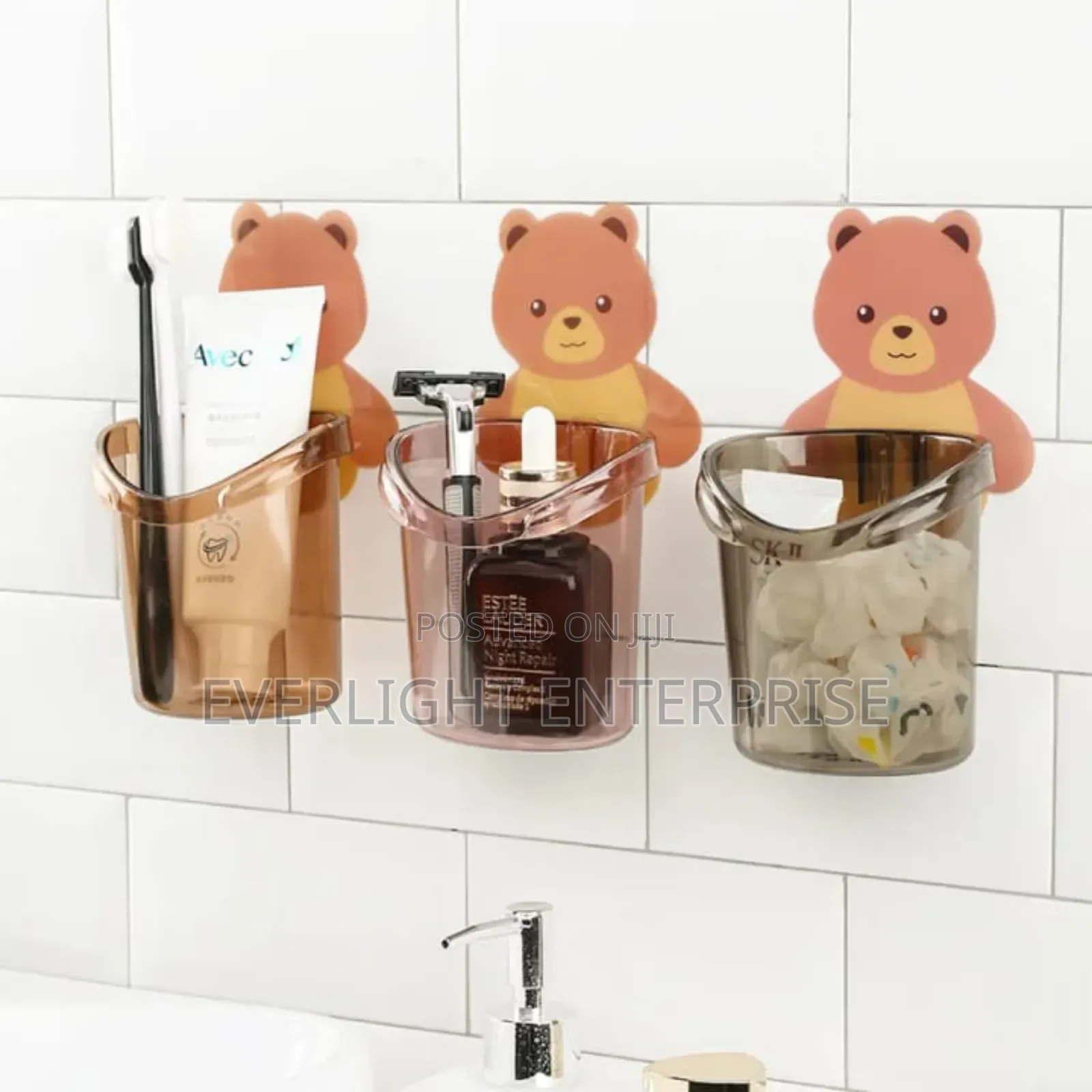 Cartoon Bear Bathroom Toothbrush Holder Cup
