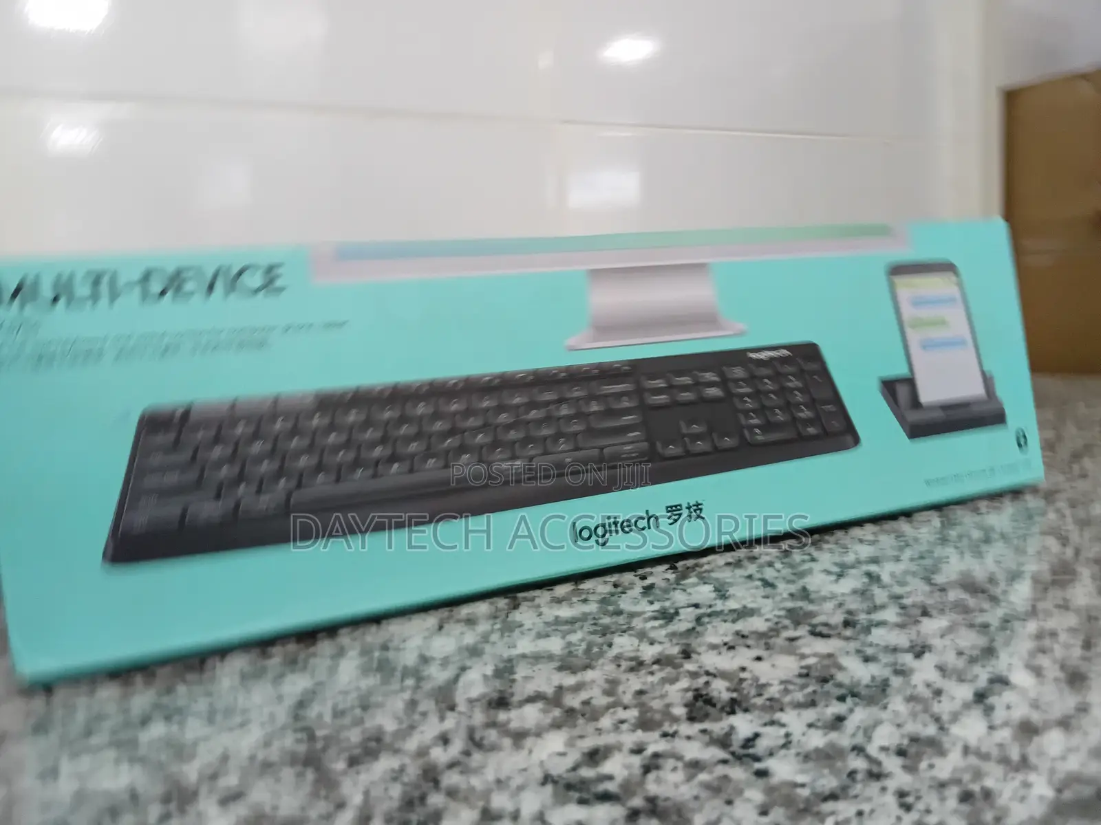 Logitech K375s Multi-Device Wireless Keyboard and Phone Stand Combo.