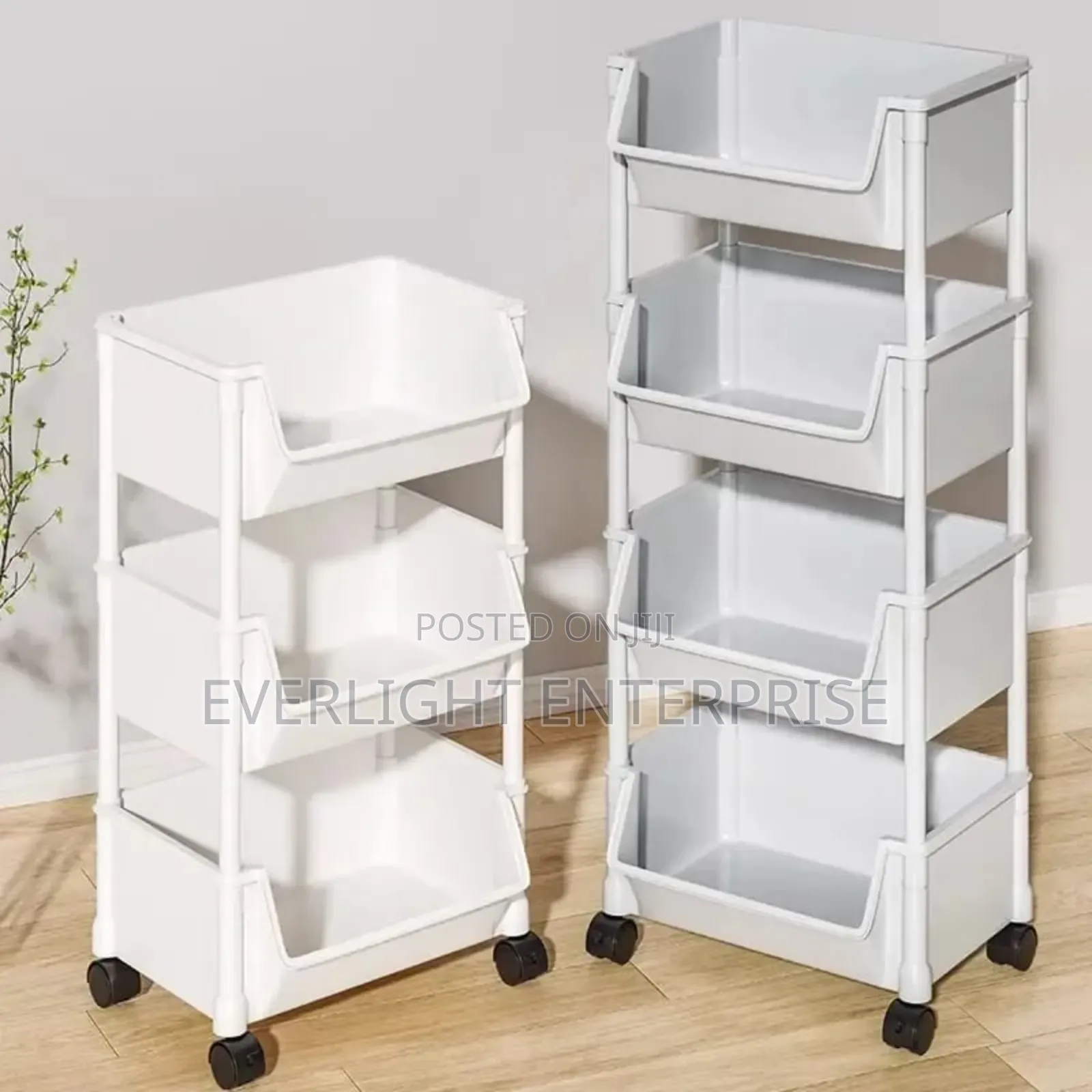 4-Layer Trolley Bookshelf / Kitchen Storage Rack