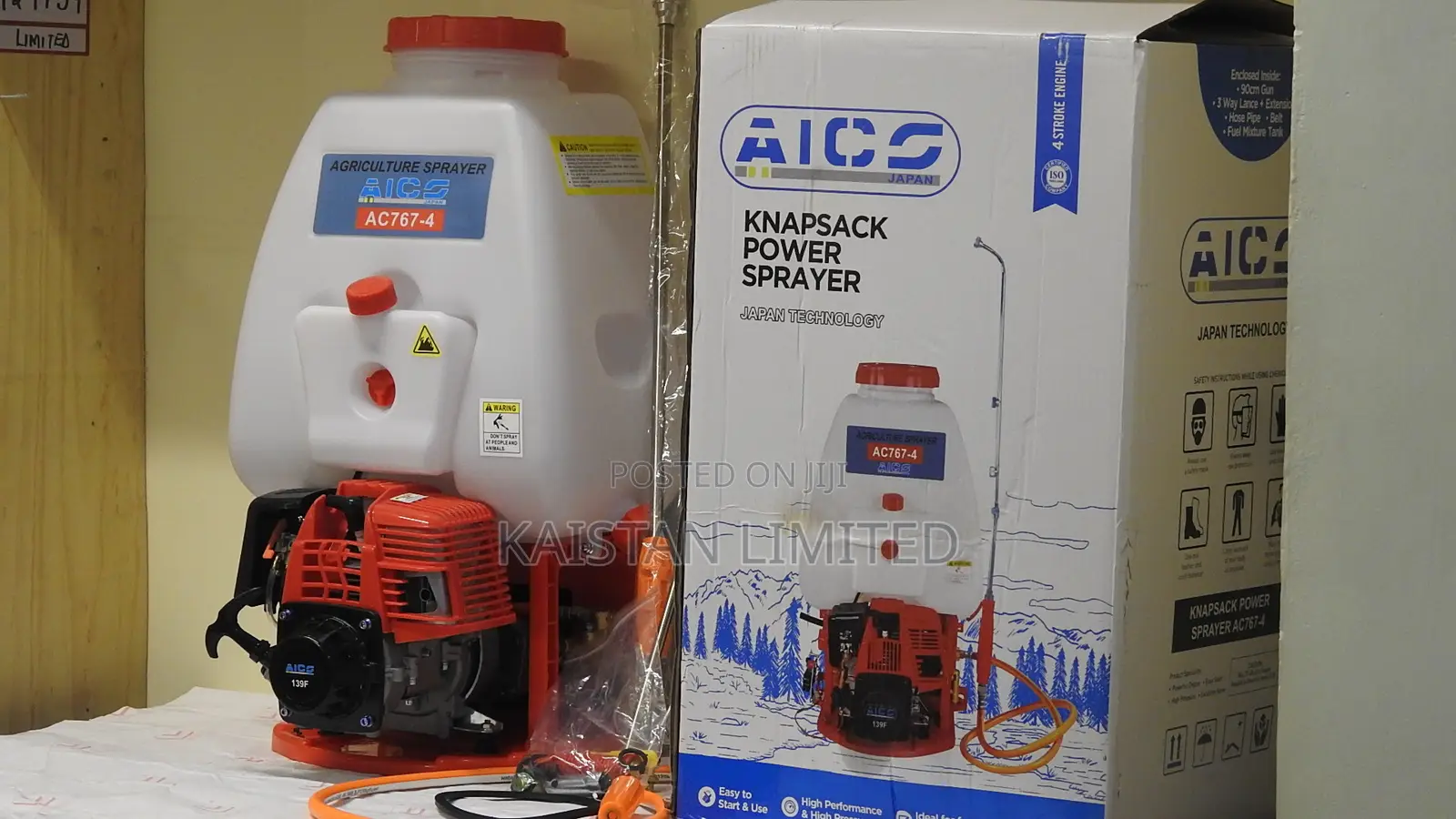 Aico 20l 4-Stroke Petrol Knapsack Sprayer Ac767-4/Petrol Sprayer.