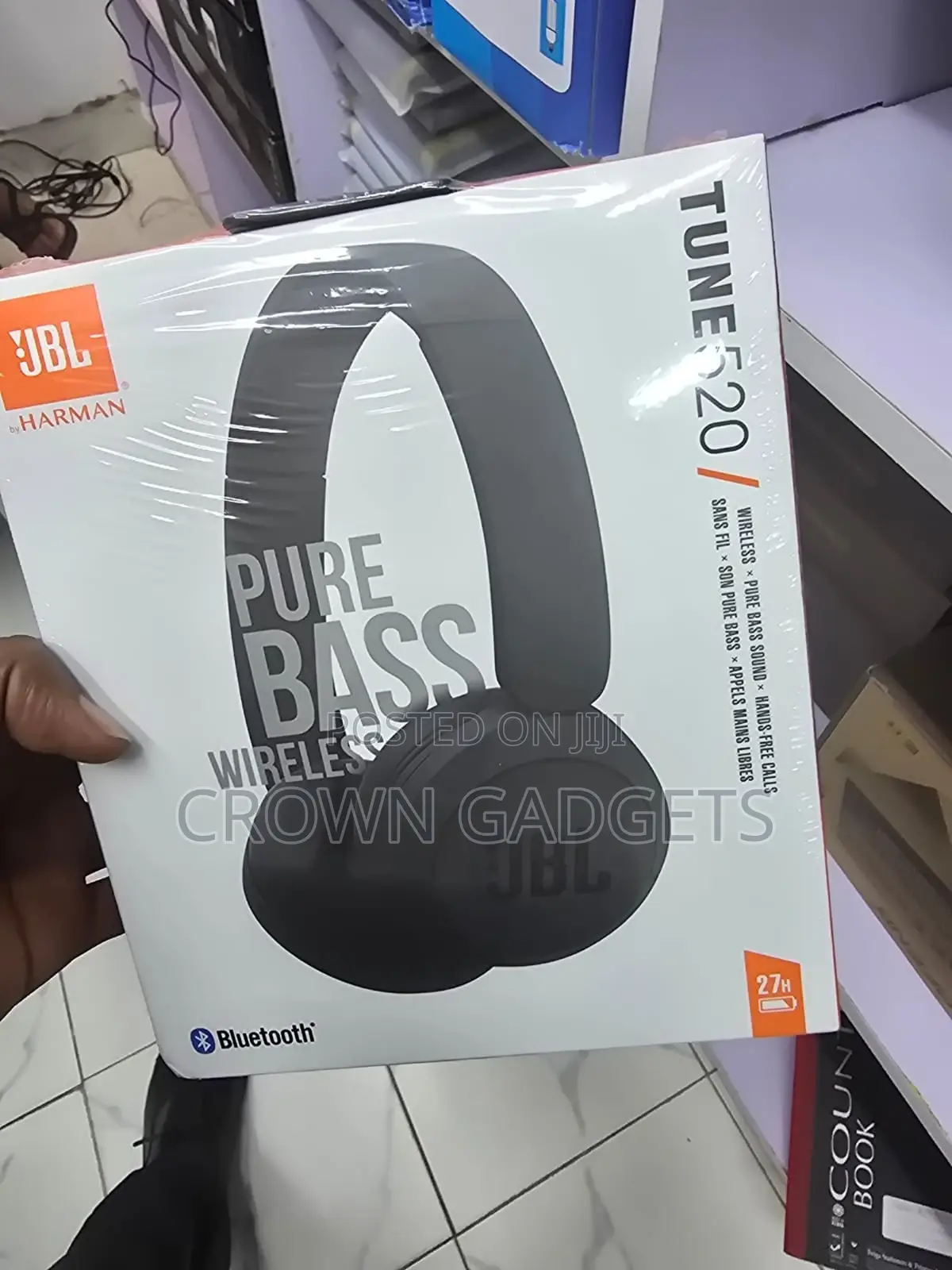 JBL Tune 520 Bluetooth Headphones Pure Bass Long Battery