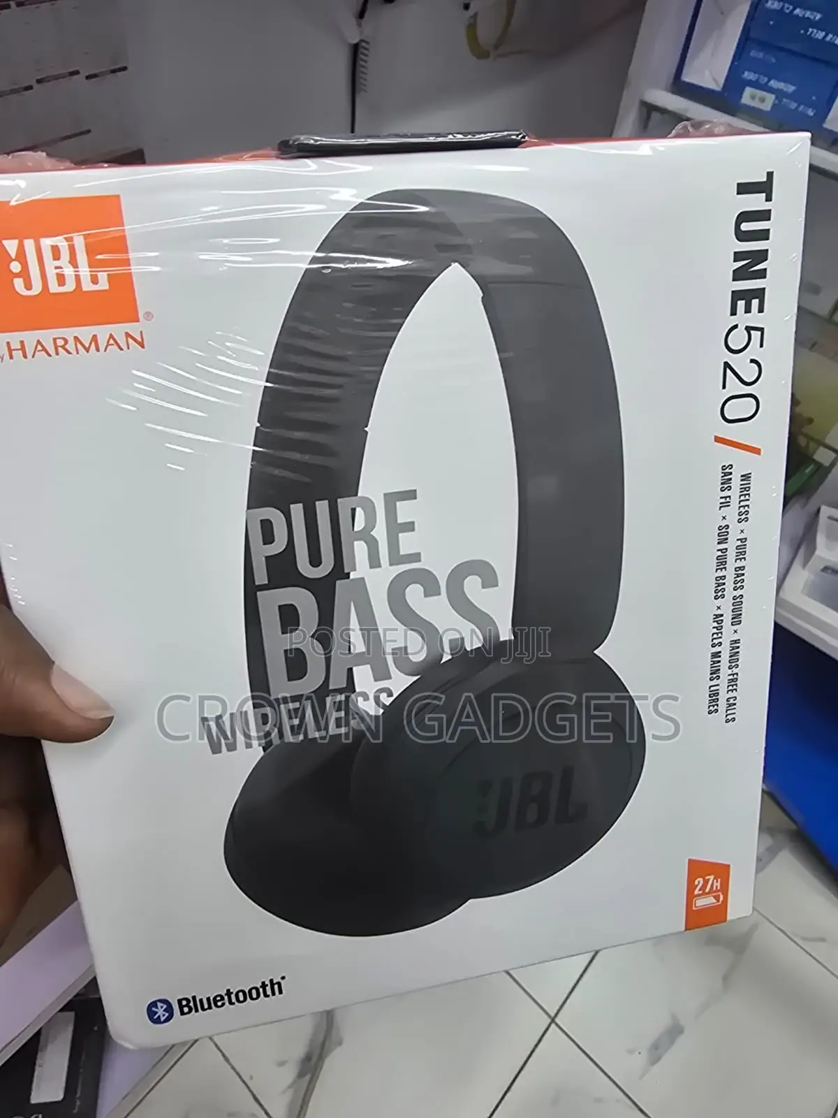 JBL Tune 520 Bluetooth Headphones Pure Bass Long Battery