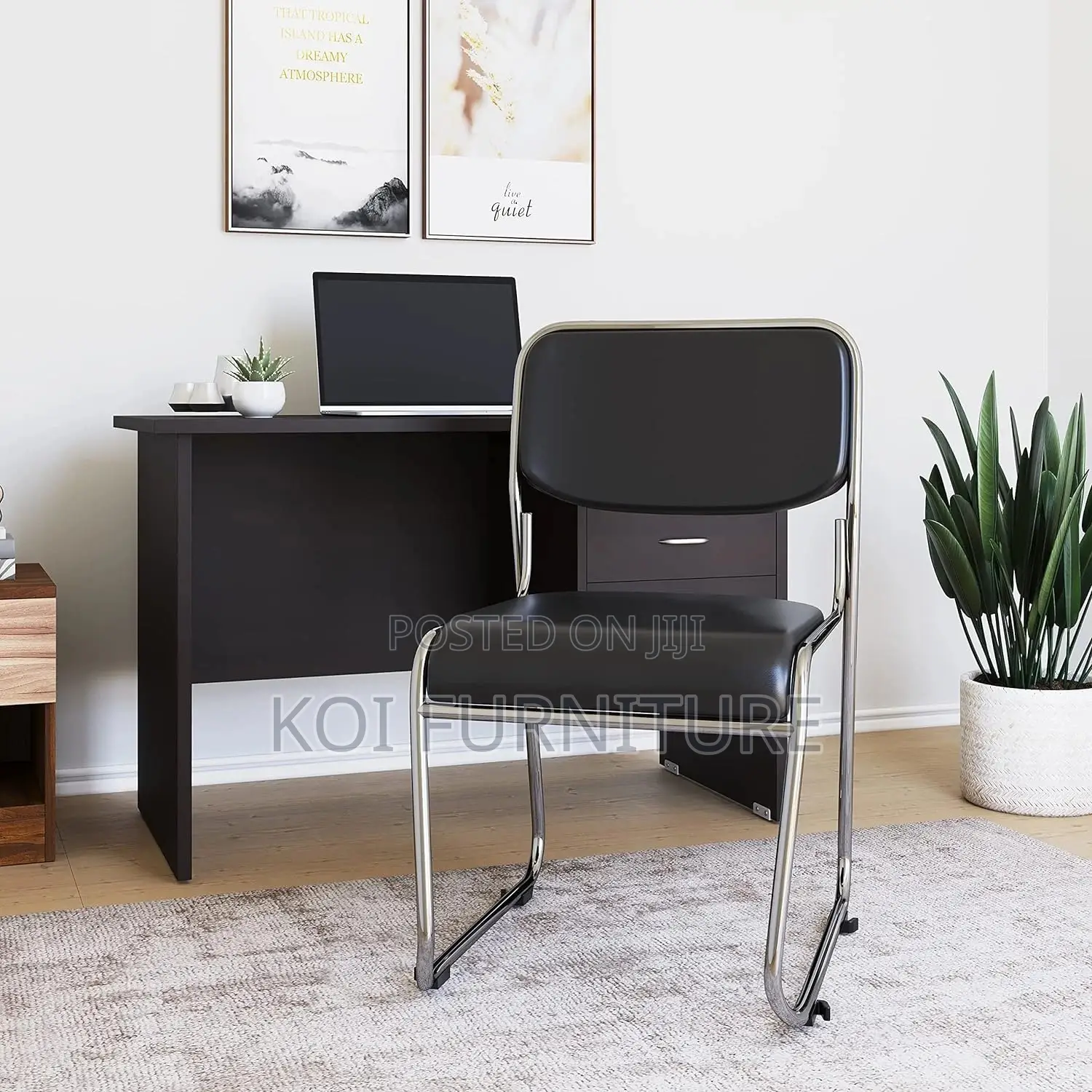 Office Chairs; Winbled Chrome Visitors Office Waiting Chairs