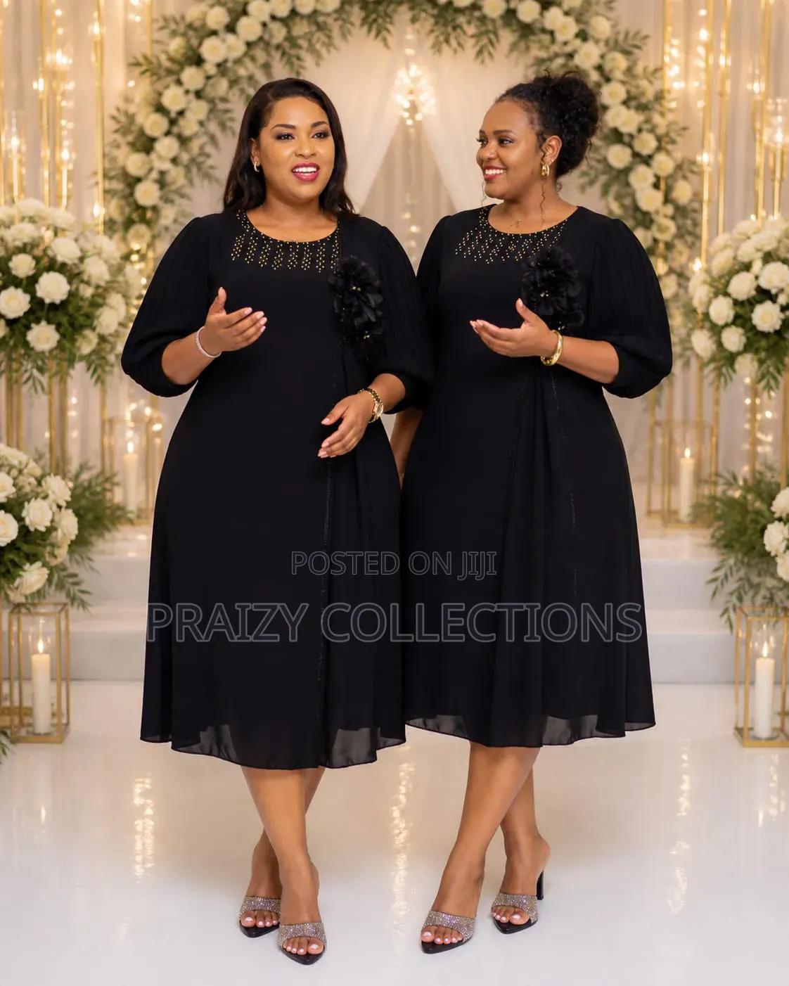 Shift Chiffon Black Purple Dress
