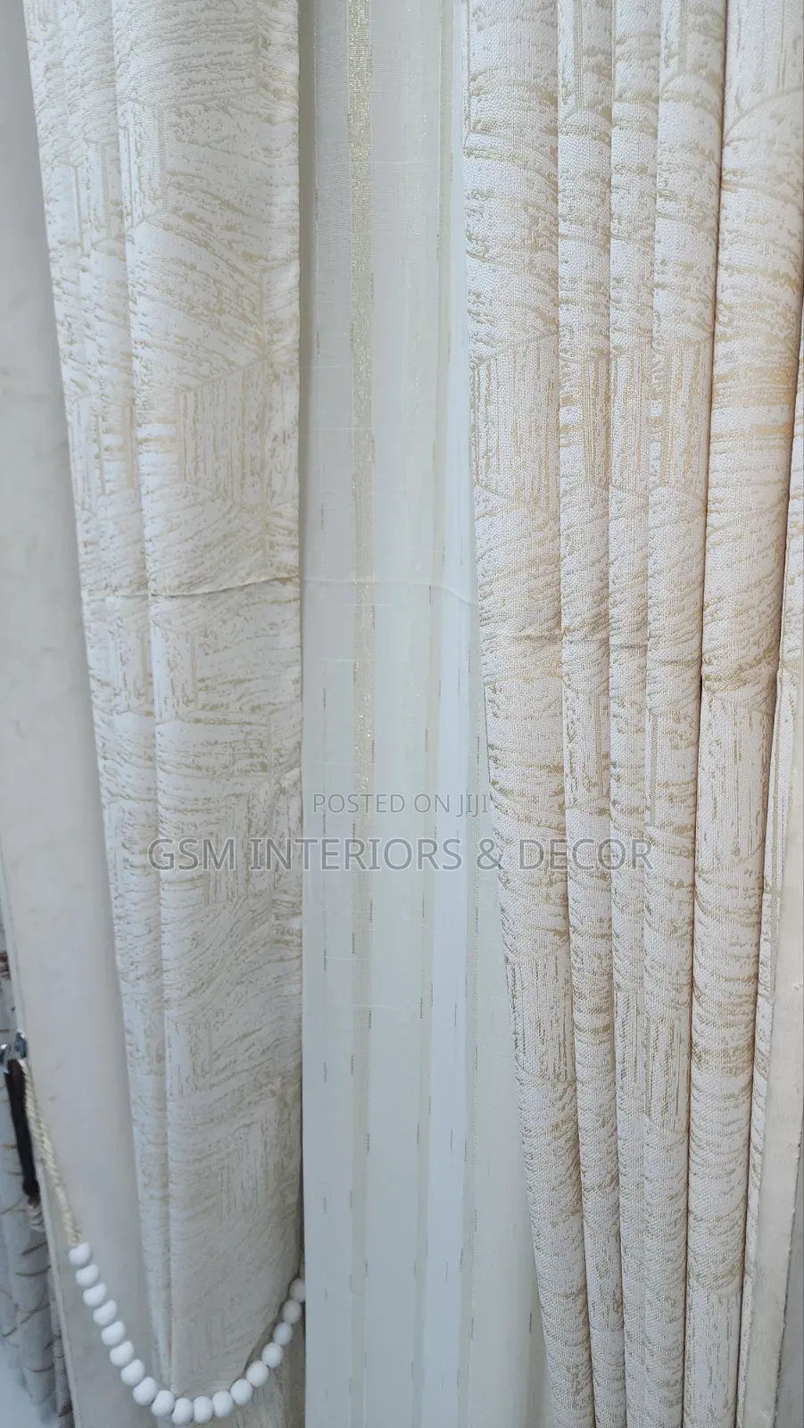 Soft Fabric and Elegant Curtains With White Sheers