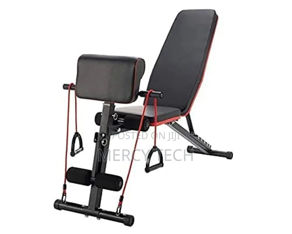 Adjustable Weight Bench With Resistance Bands