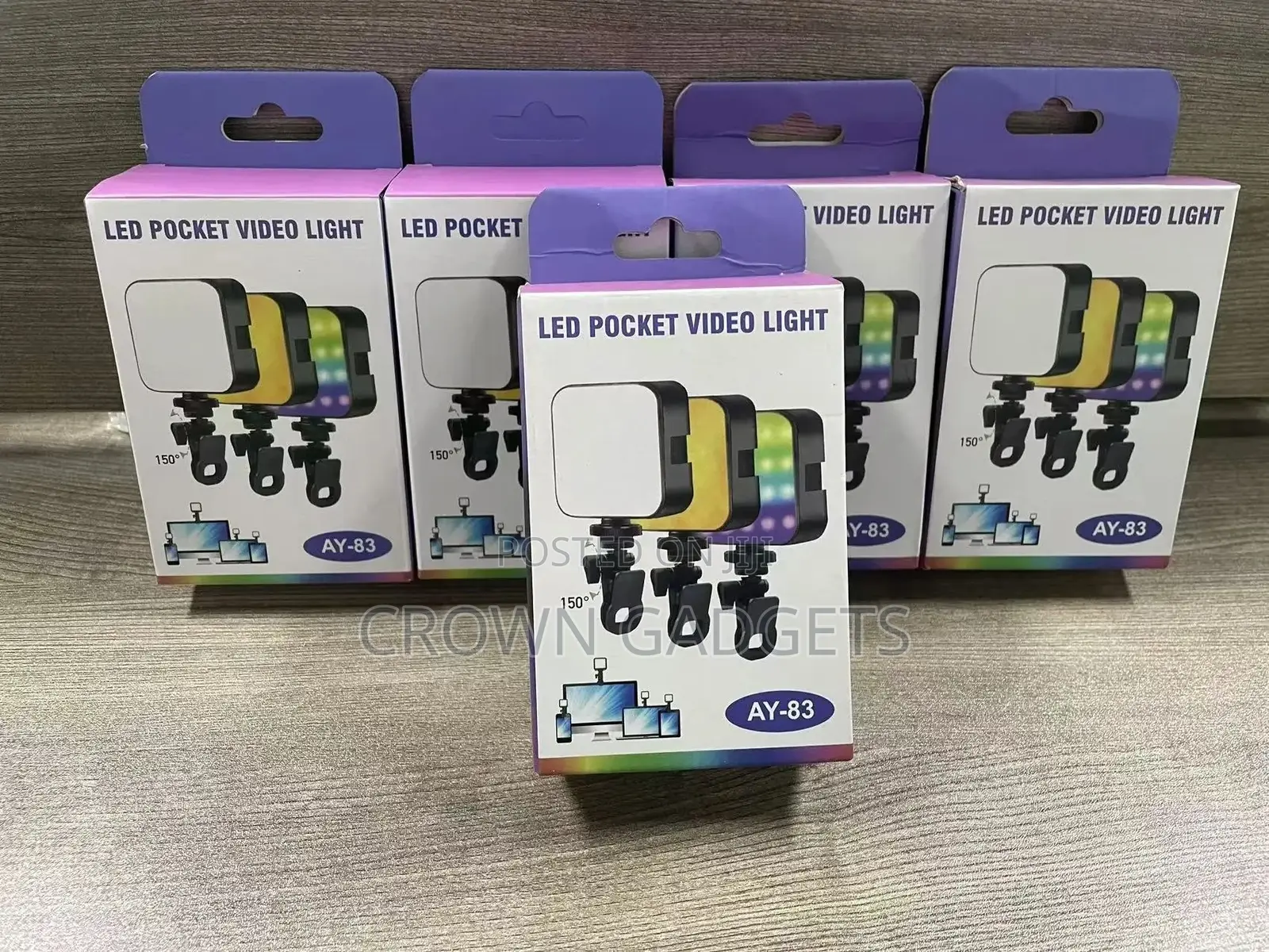 Ay-83 Rgb Mini Video Light Rechargeable Pocket Vlog Light