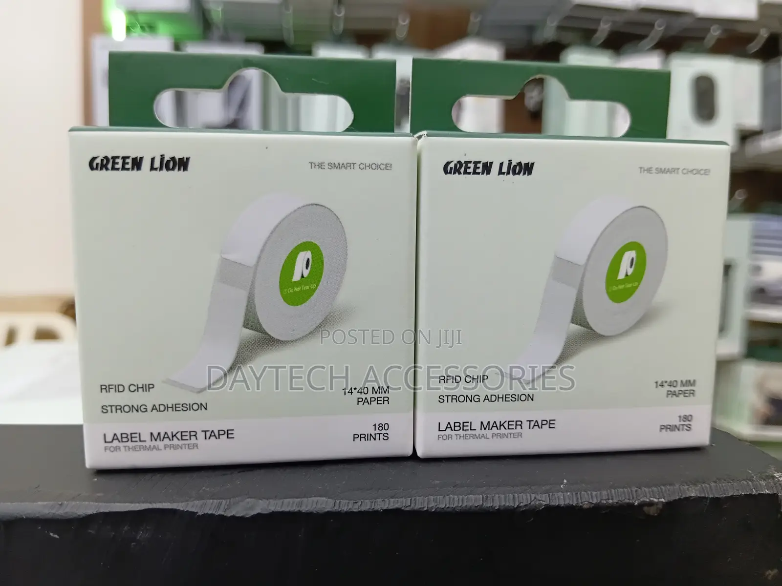 Green Lion Label Maker Tape for Thermal Printers 40x14mm 180 Prints.