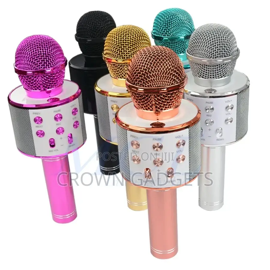 Ws-858l Portable Karaoke Mic Bluetooth RGB Disco Lights