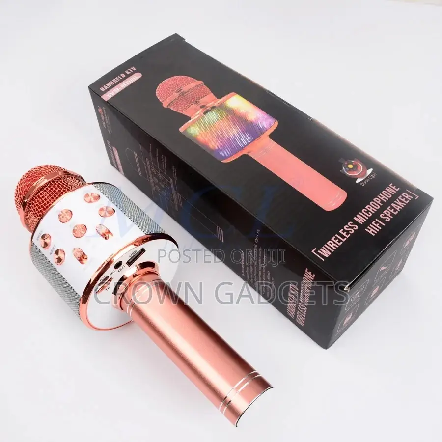 Ws-858l 3-in-1 Karaoke Mic Echo Speaker Party Microphone