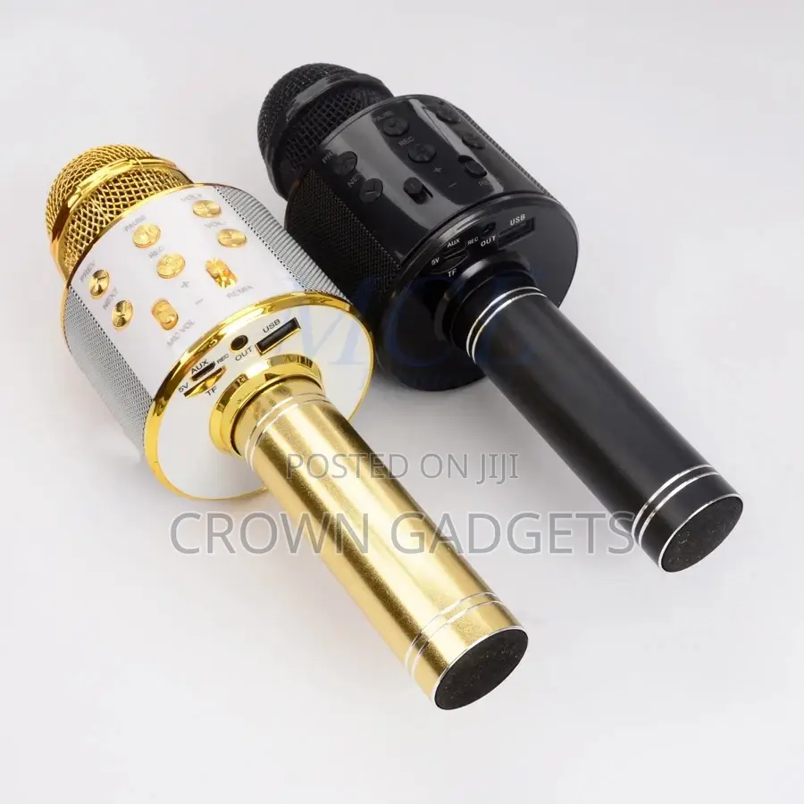 Ws-858l Bluetooth Karaoke Microphone Usb Tf RGB Light