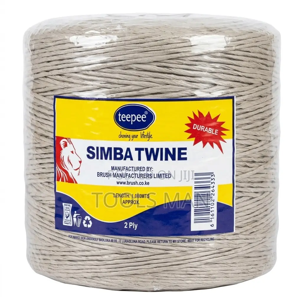 Simba Twine 1000m 2-Ply Heavy Duty Packing Baling String.Hay Rope