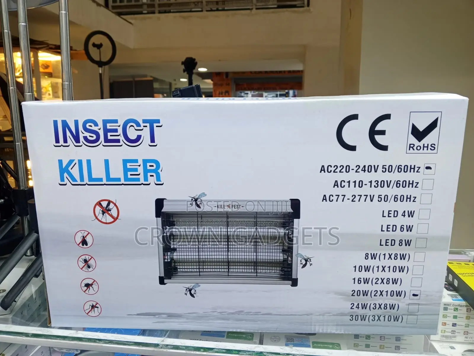 Uv Electric Fly Trap Kill Pest Insect Killer Lamp Device
