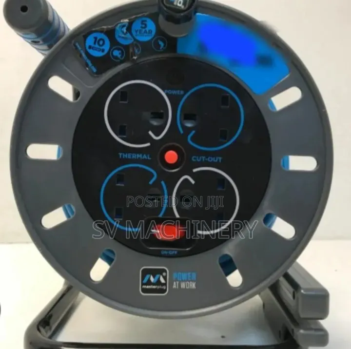 Heavy Duty 1.5mm 50m 4 Socket Cable Reel