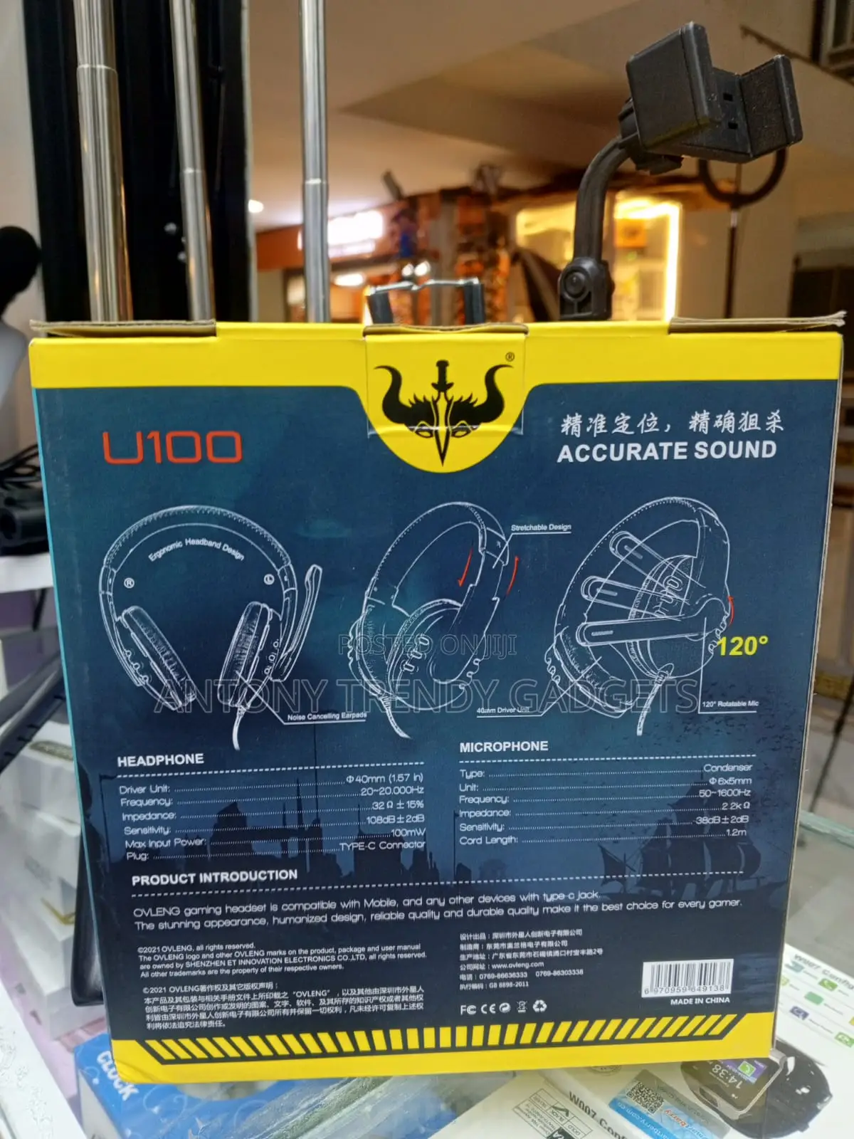 Ovleng U100 Stereo Headset Type-C for Gaming Calls