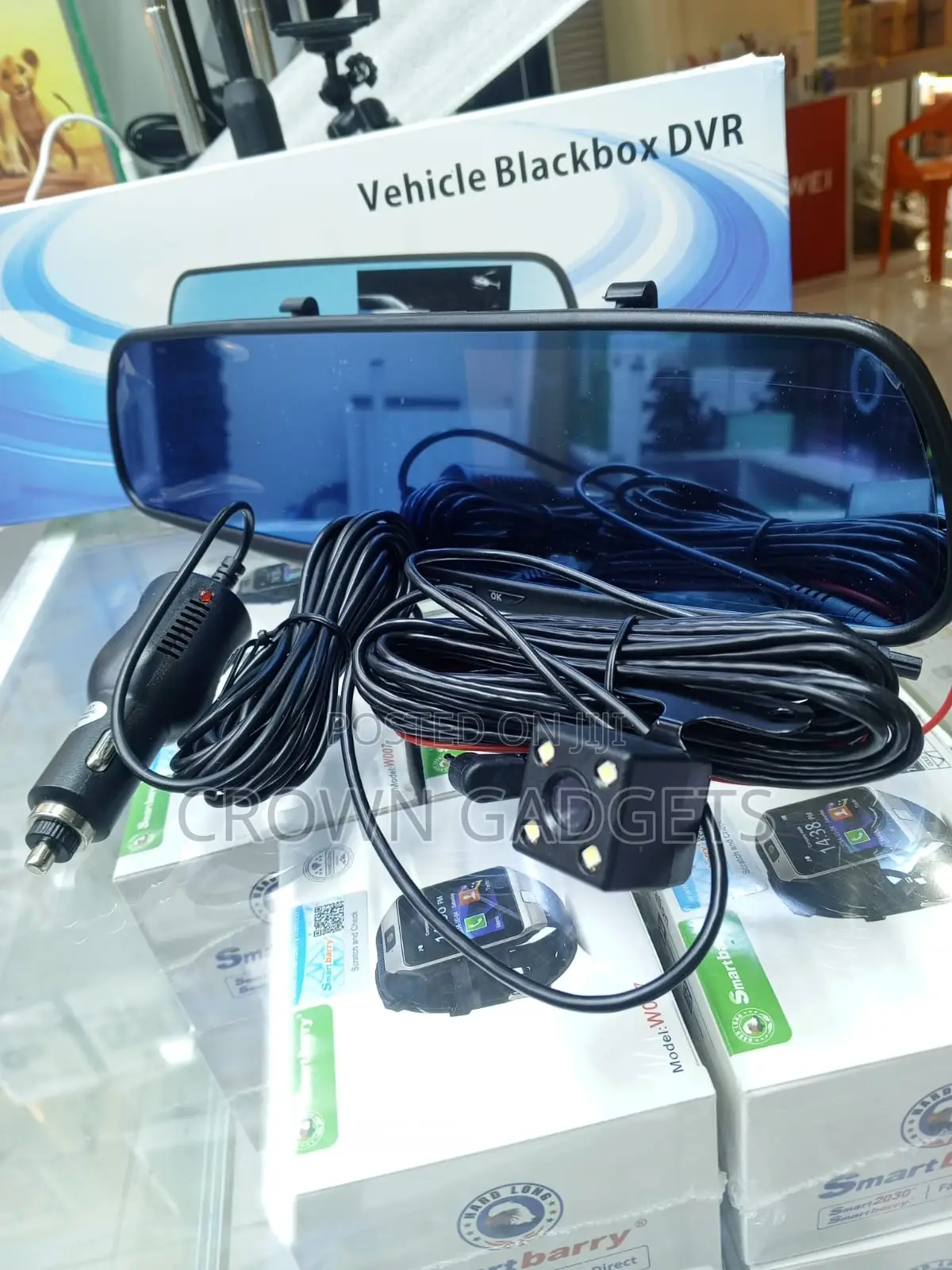 Vehicle Blackbox DVR Dash Cam 1080p Dual Camera Mirror