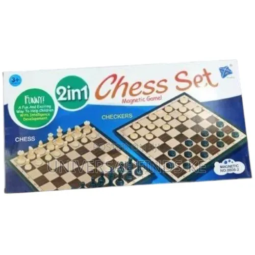 Family 2-in-1 Chess and Draughts Board Game