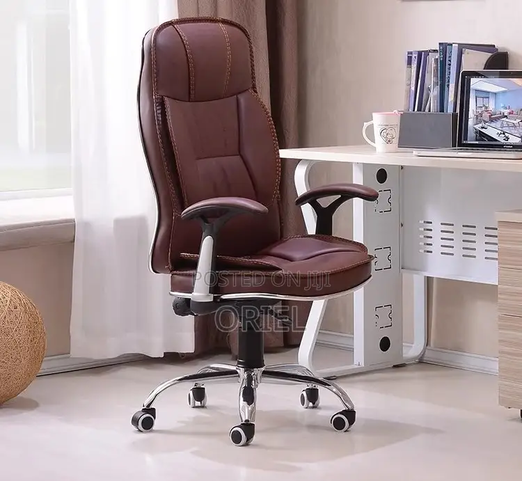 Office Chair : Generic Brown Office Leather Chair