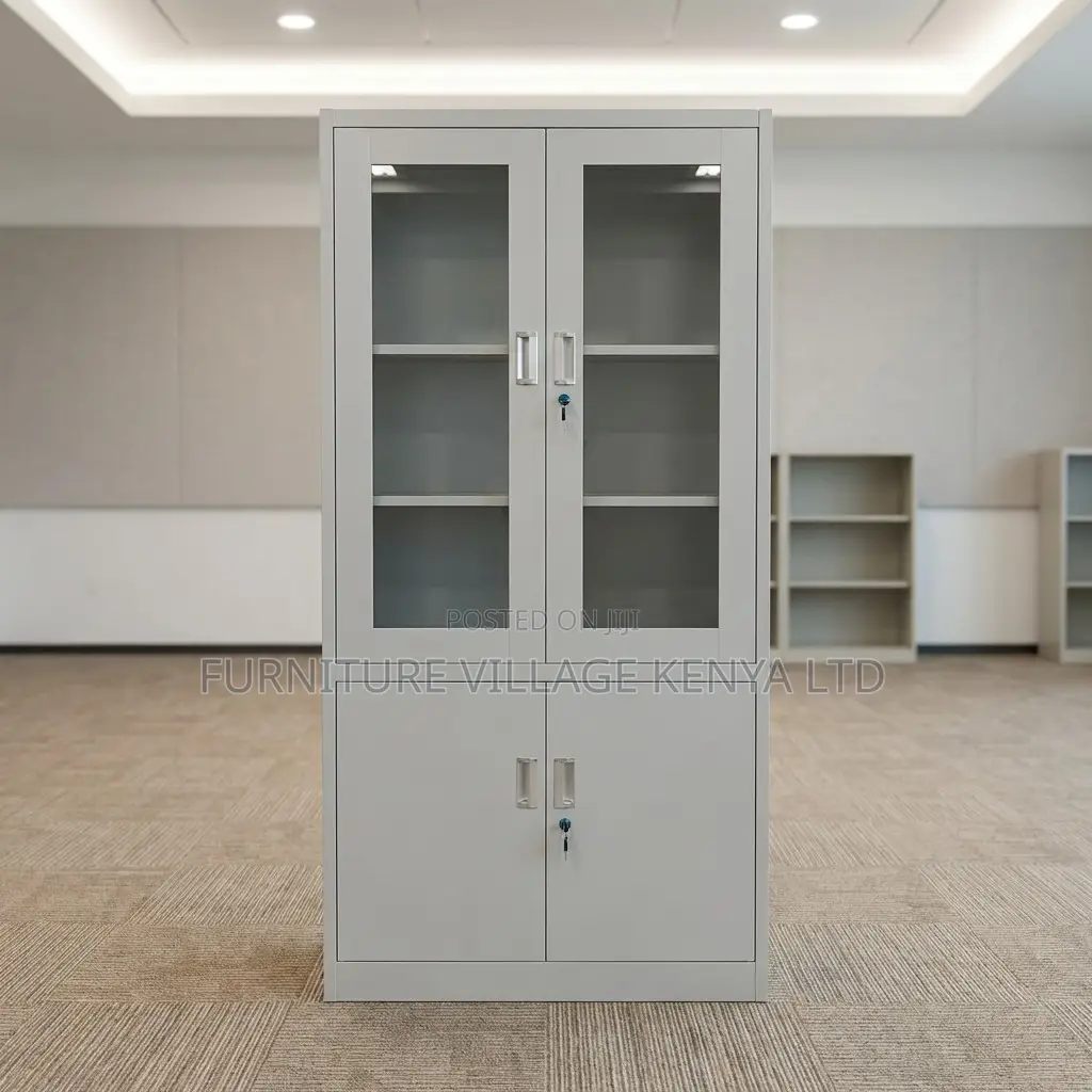 2-Swing Door Half Glass File/Document Cabinet