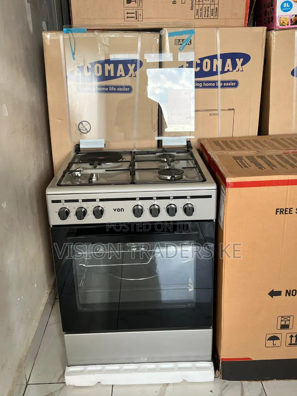 Von Vcf663151fsy 60*60cm 3g +1e Standing Jet Cooker With Oven Sensor