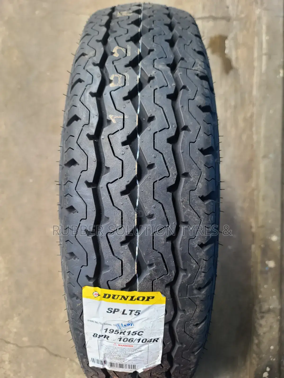 195 R15 C Dunlop Tyres 8pr Sp Lt5 Made in Thailand
