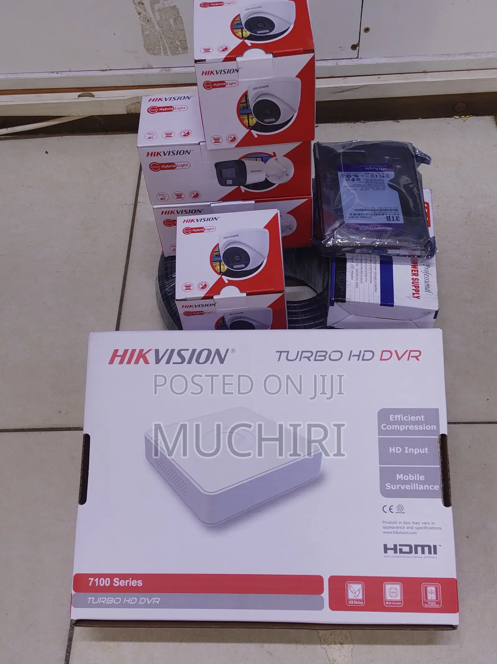 CCTV Kit Hikvision 4 Channel Cameras Smart Hybrid