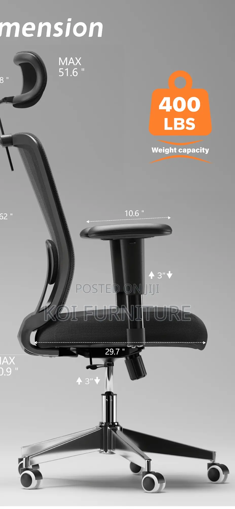 Office Cairs; Aeroflex Orthopedic Ergonomic Office Seat With High Back