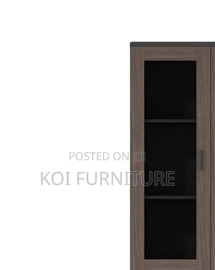 Office Cabinet; Two Doors Executive Cabinet With Upper Glass View