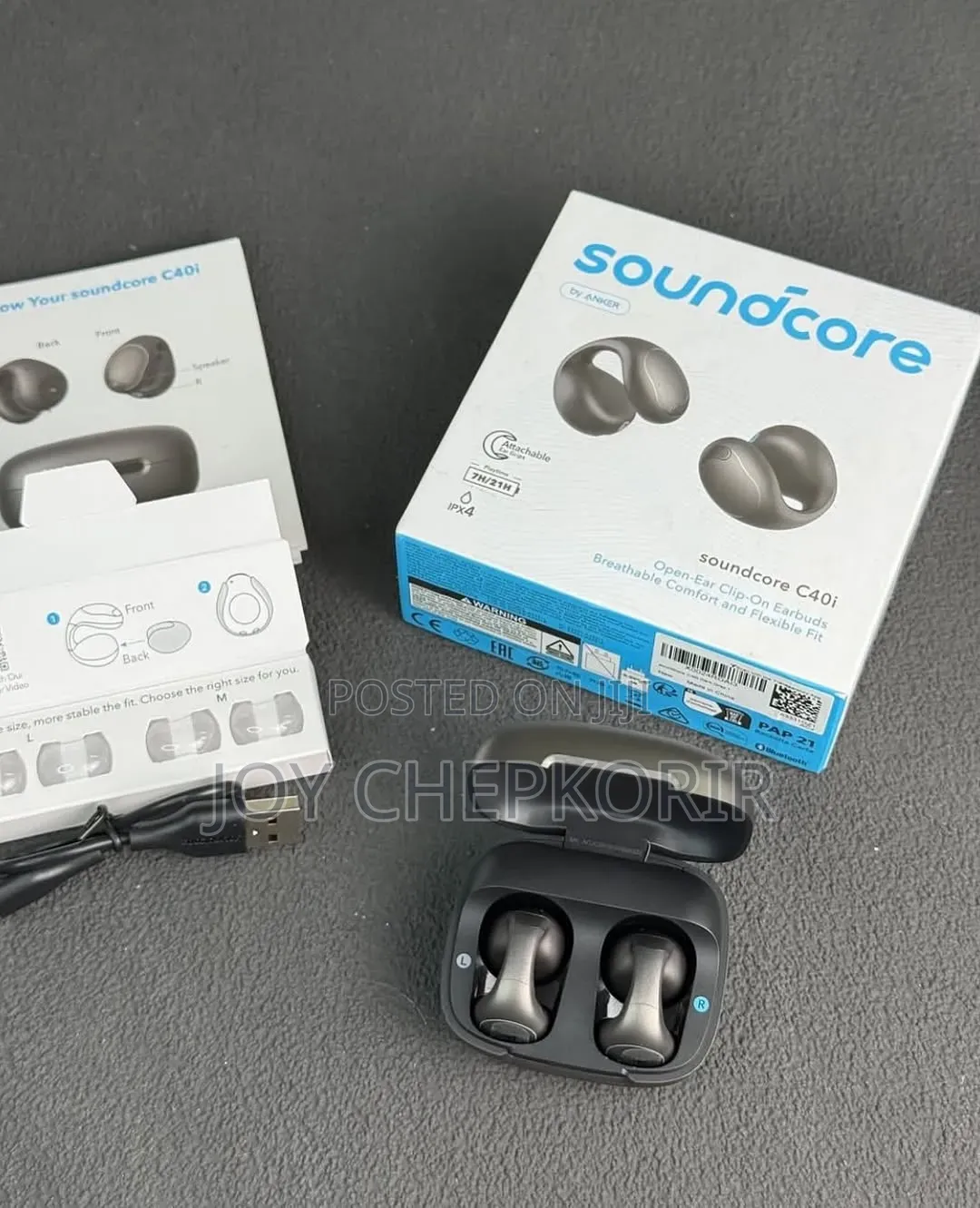 Soundcore C40i Clip-on Open Ear Earbuds