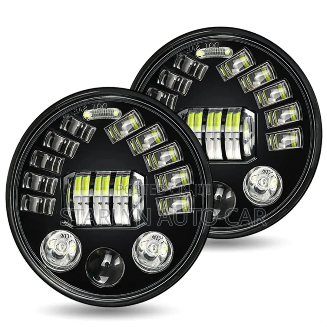 ​7-Inch Round Led Projector Headlights – Ultra Bright (Pair)