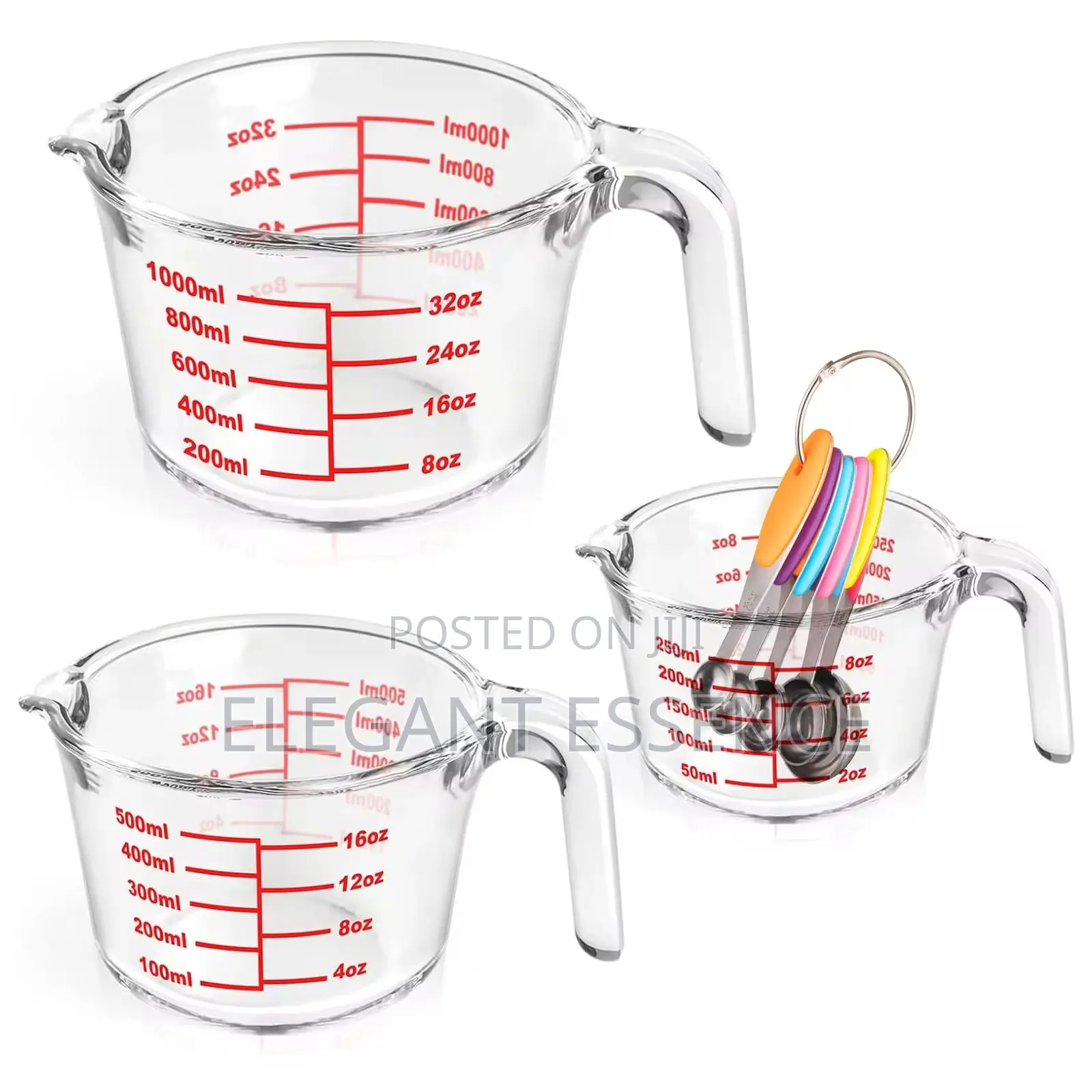 Home Glass Measuring Jug-250ml,500ml,1000ml