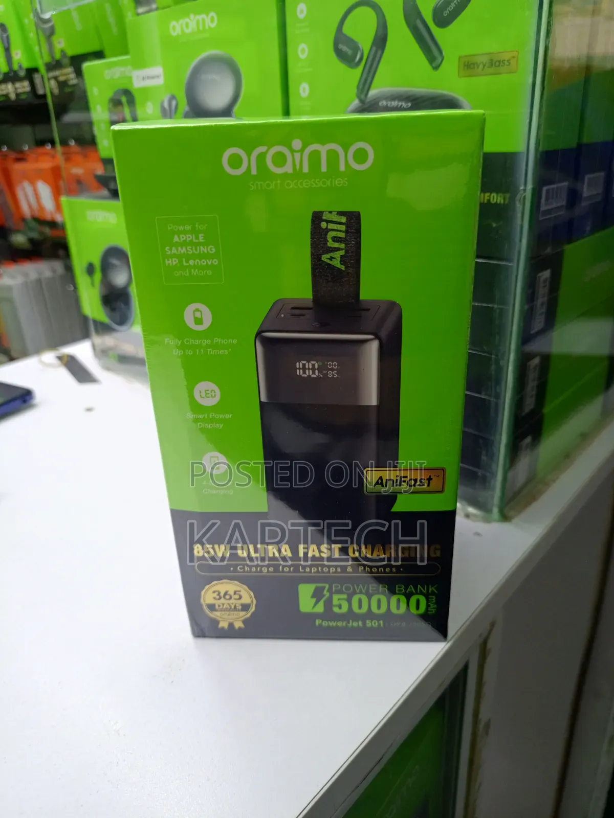 Oraimo Smart Led Display 50000mah 85w Portable Power Bank