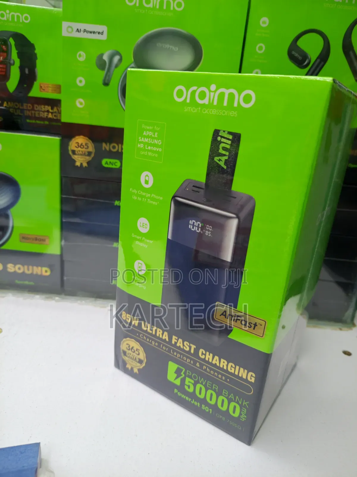 Oraimo Powerjet 501 85w 50000mah 4-Device Charging Power Bank