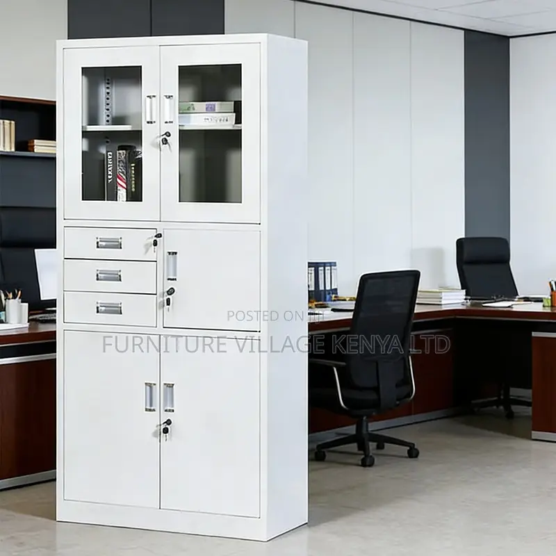 2-Door Metallic White Filling Safe Cabinet