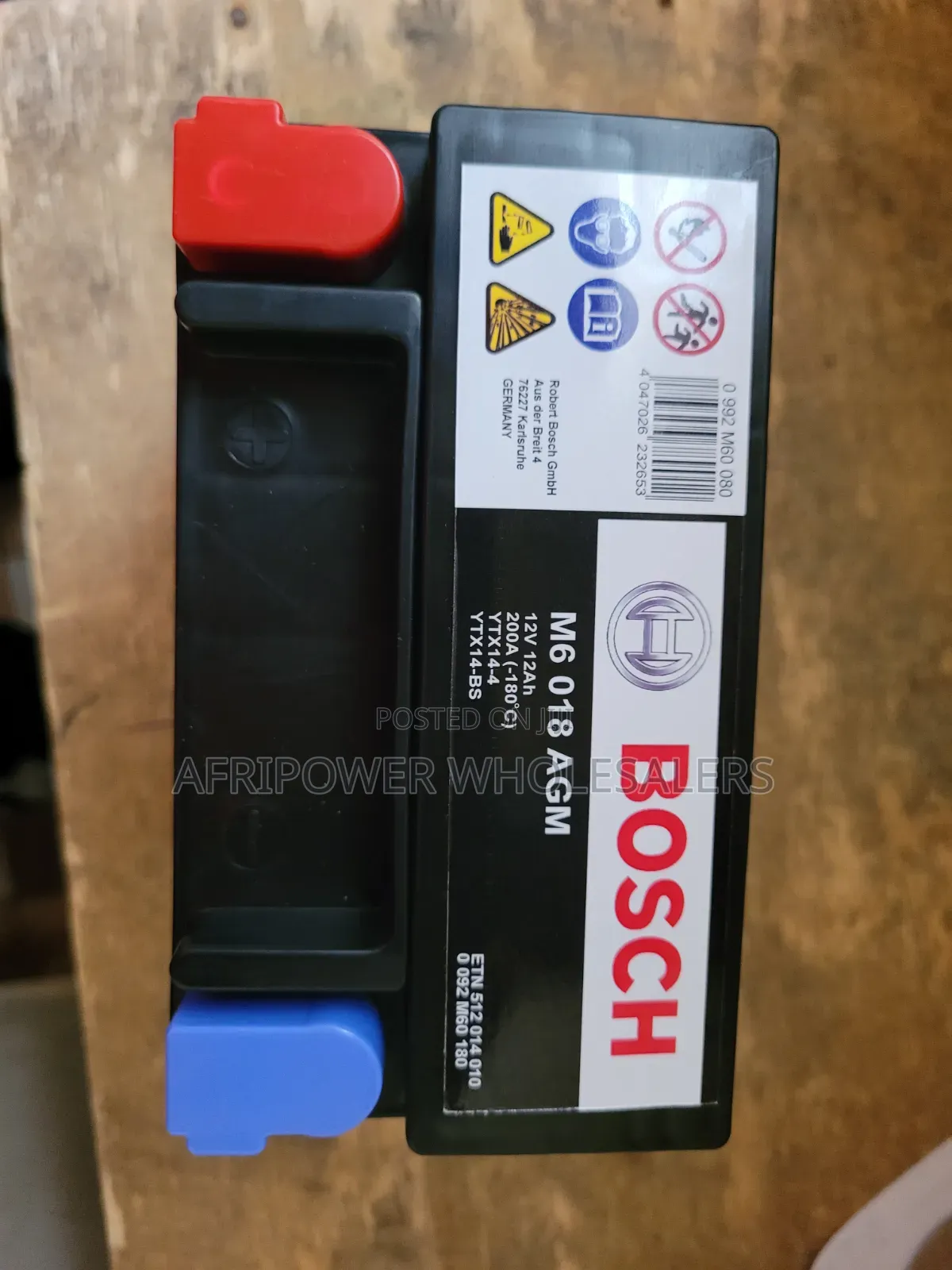 Bosch (12v/12ah) Agm Auxiliary Battery