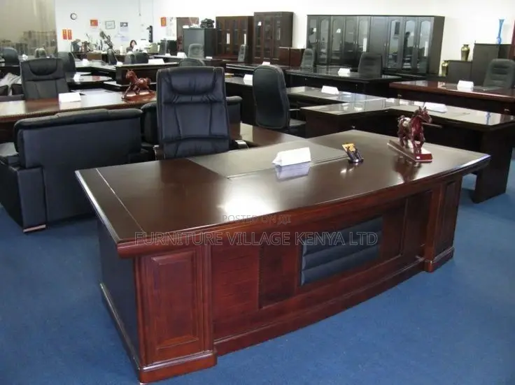 180omm Mahogany Manager's L-Shape Task Desk