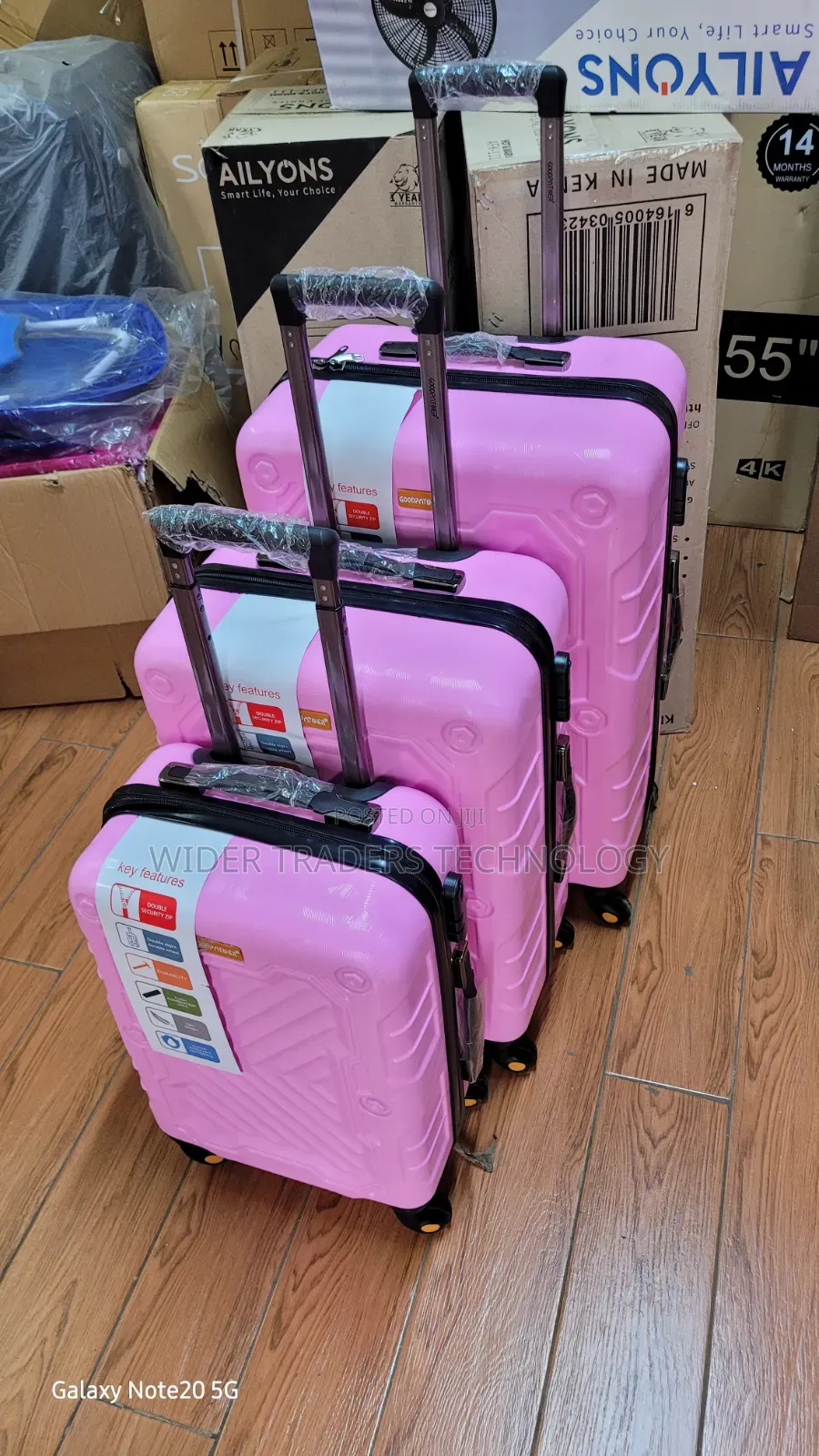 Luxurious 3 in 1 Unbreakable Suitcases Pink