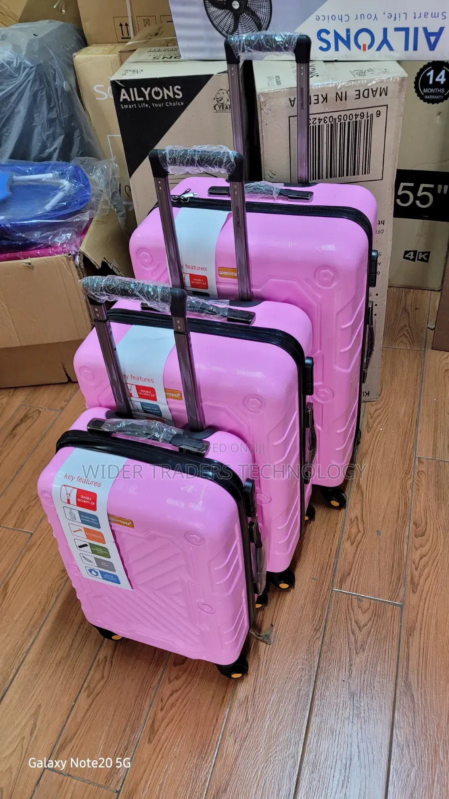 Luxurious 3 in 1 Unbreakable Suitcases Pink