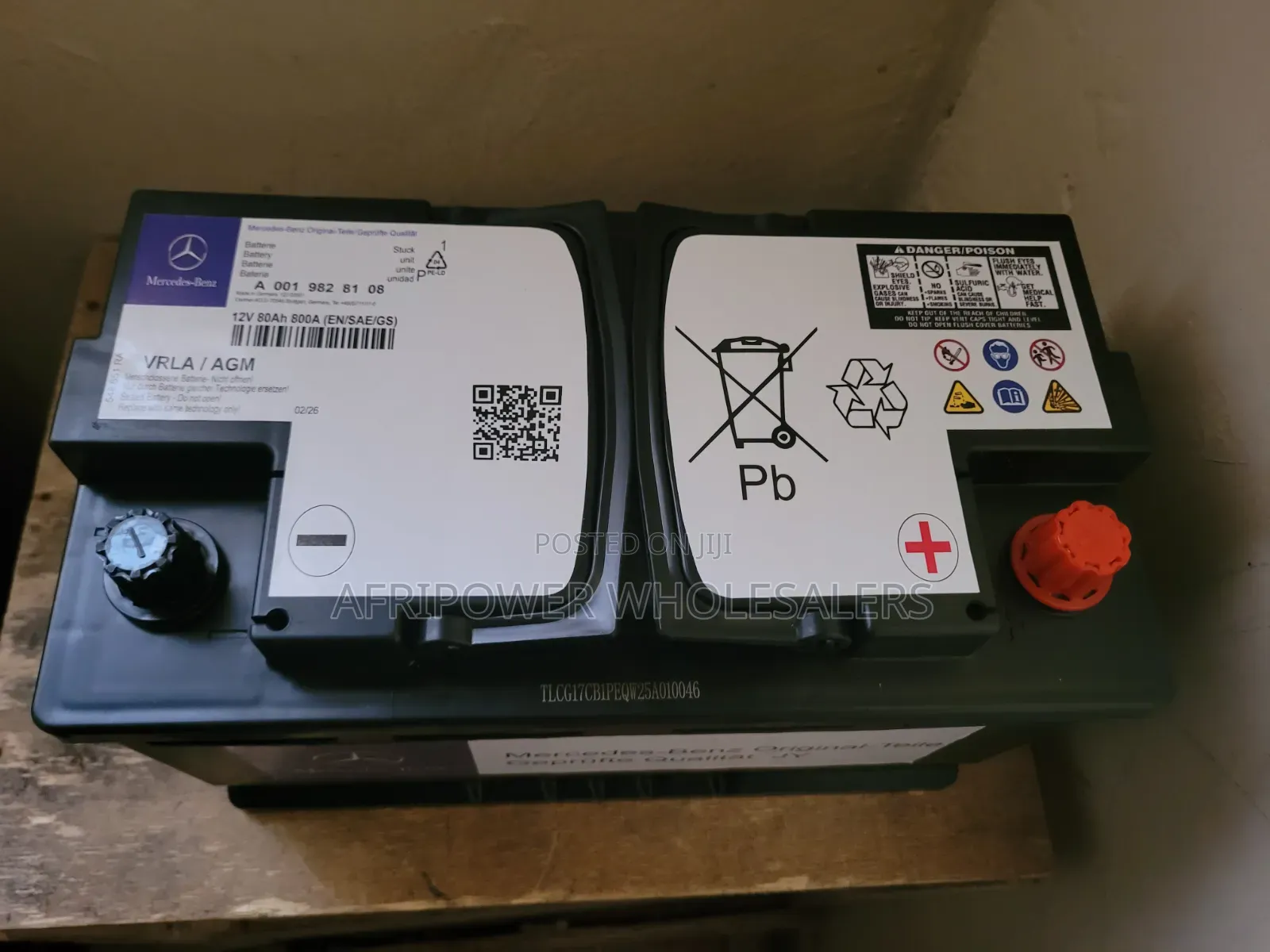 Mercedes Benz Oem Vrla Din 80 Agm Istop / Start-Stop Battery
