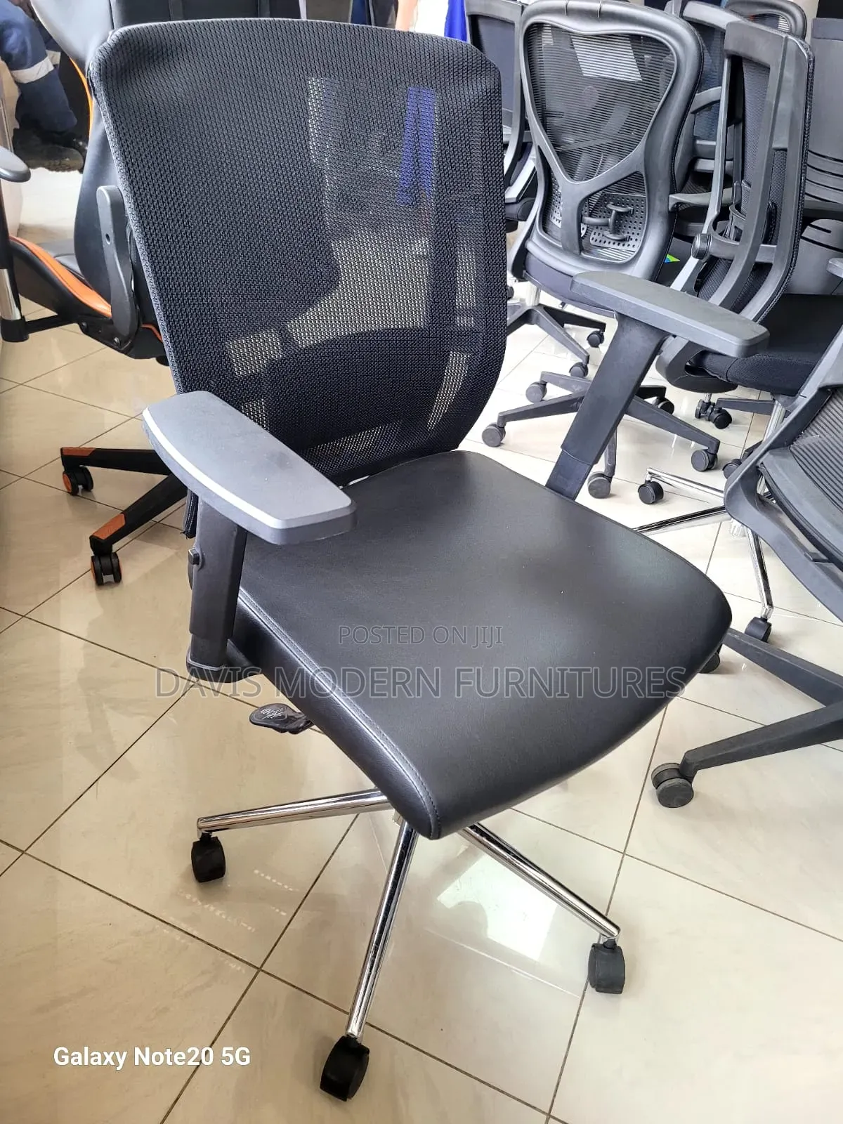 Height -Adjustable Armless Office Chair