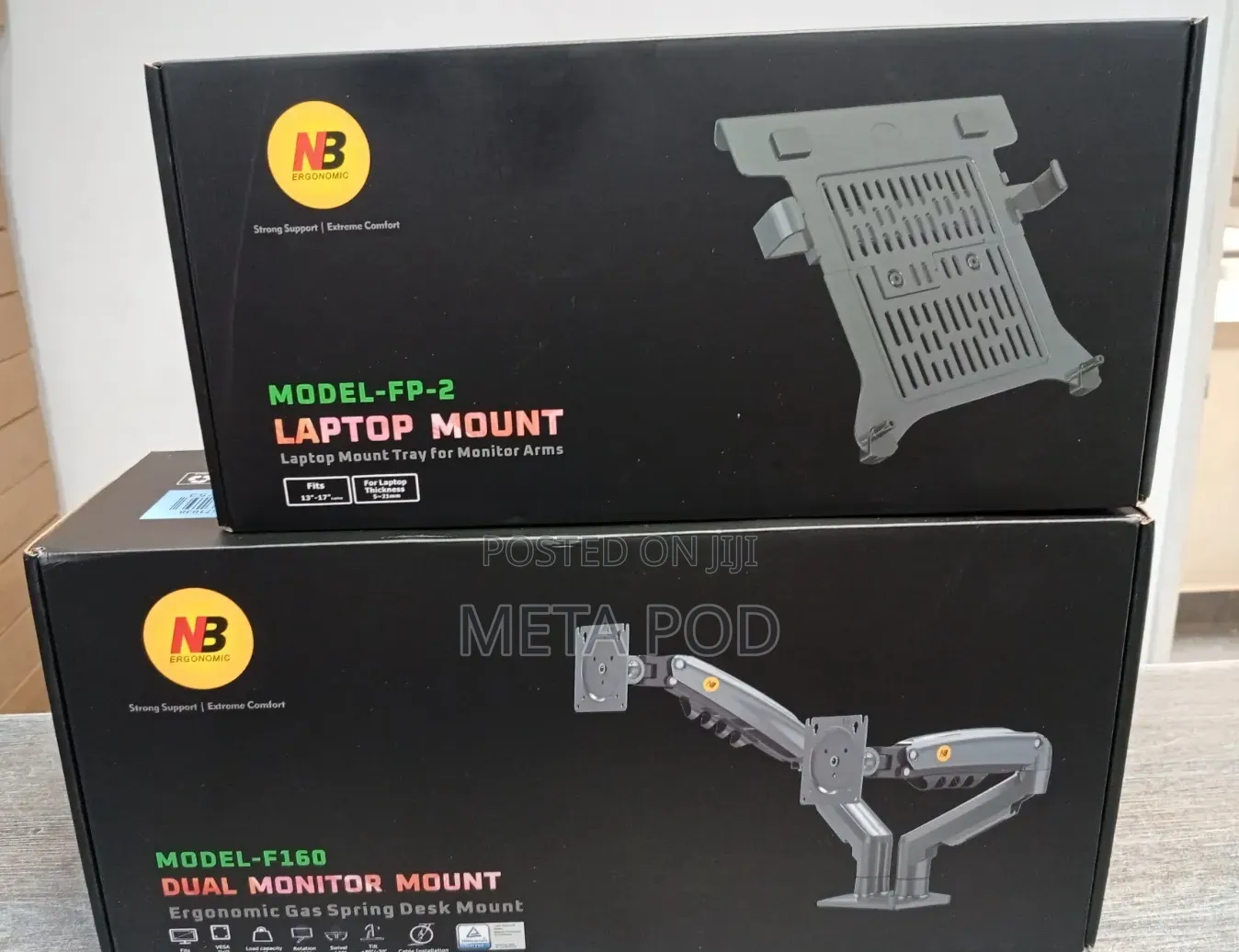 North Bayou 2 in 1 Monitor Mount With Adjustable Laptop Tray