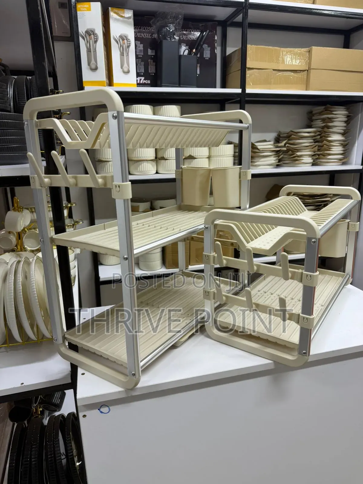 3 Tier Dish Drying Rack for Kitchen Counter.