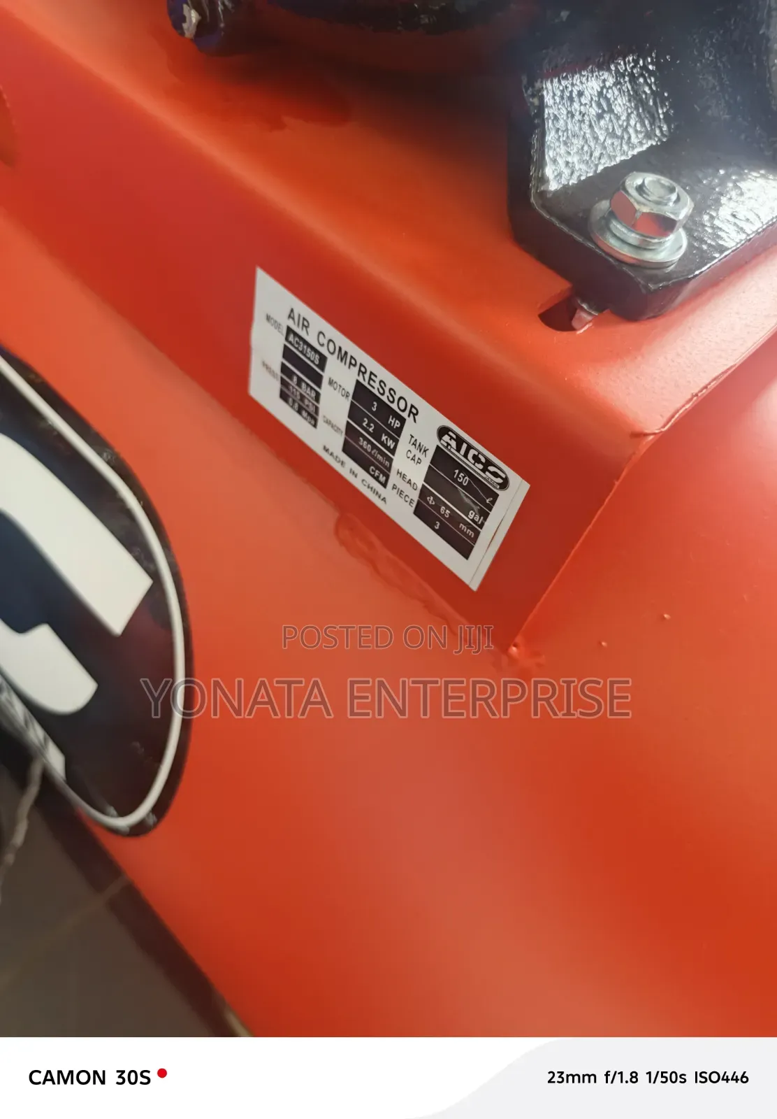 150l Electric Air Compressor (Aico Brand) With 3 Pistons