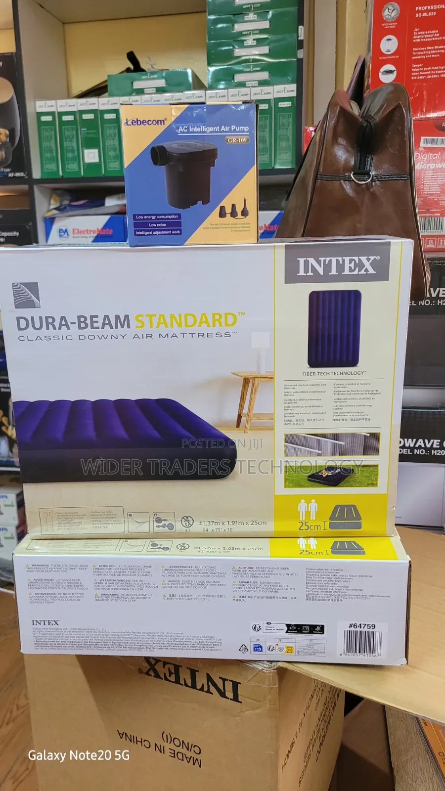 Intex Inflatable Air Mattress 4*6 With Electric Pump