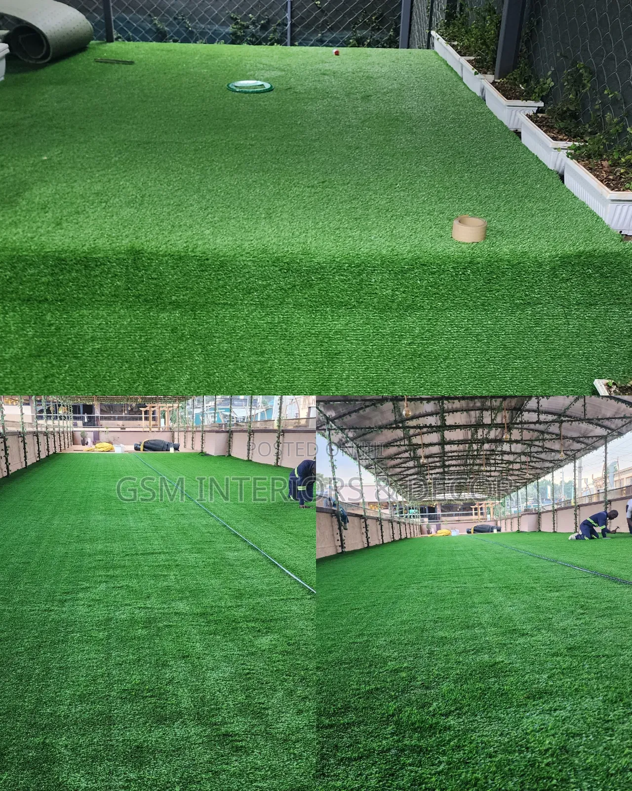 Artificial Turf Grass Carpets With Antislip Ability