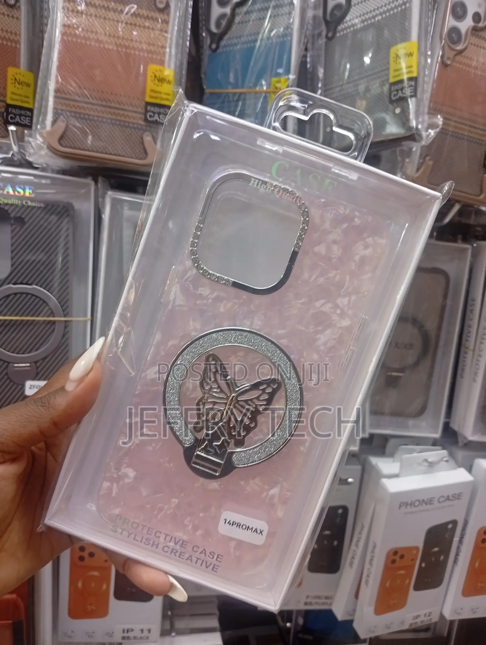 Apple iPhone 14 Pro Max Luxury Glitter Cute Butterfly-Plating