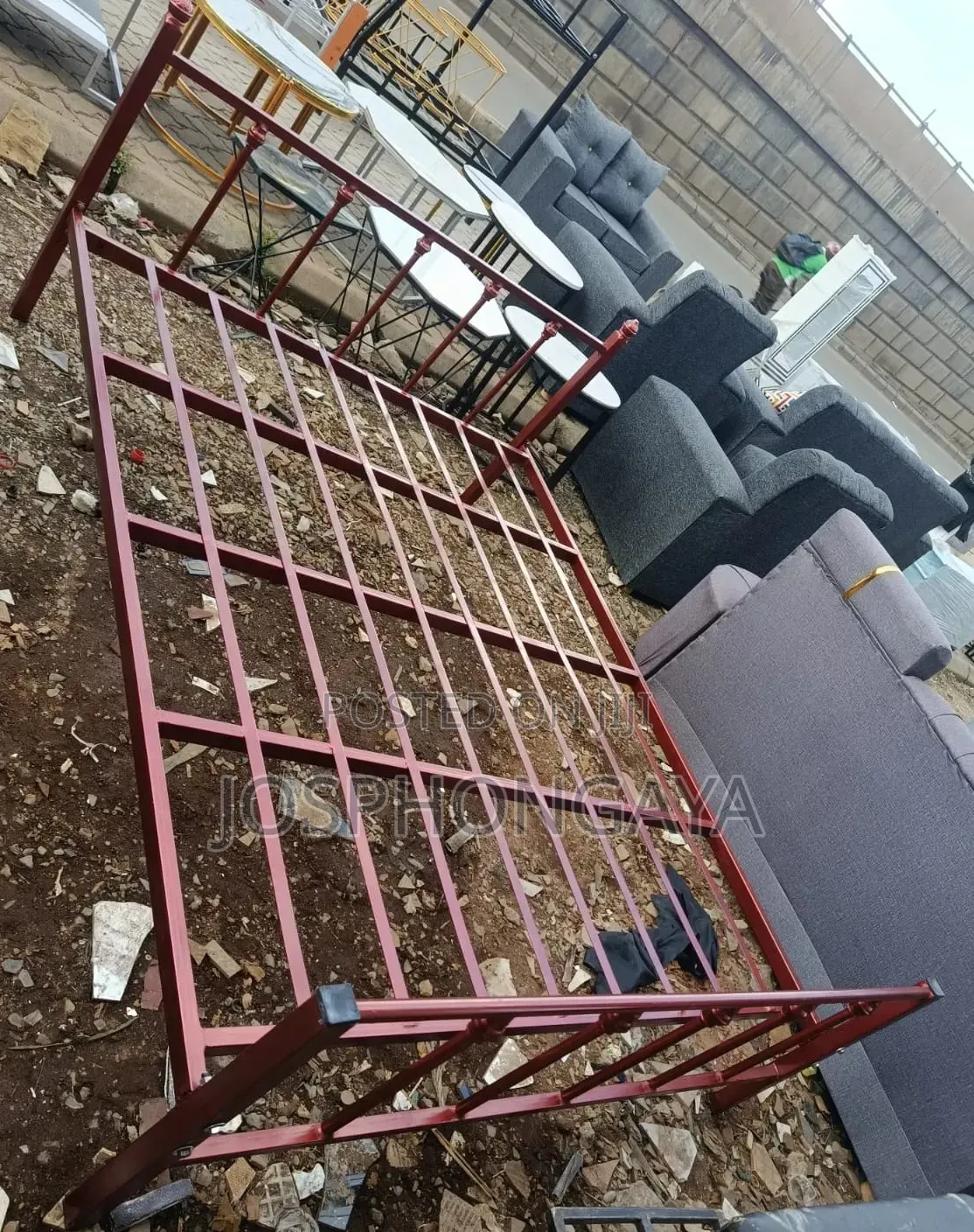 5 by 6 Copper Coloured Single Bed for Sale